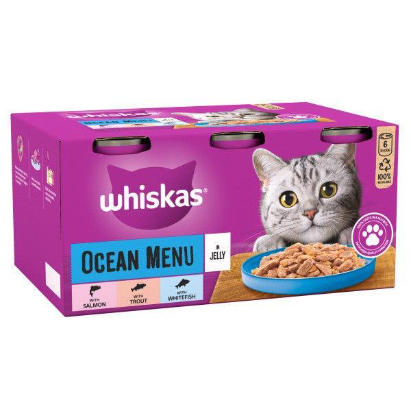 Whiskas 1+ Adult Ocean Menu in Jelly Tins 6 x 400g - Case of 4