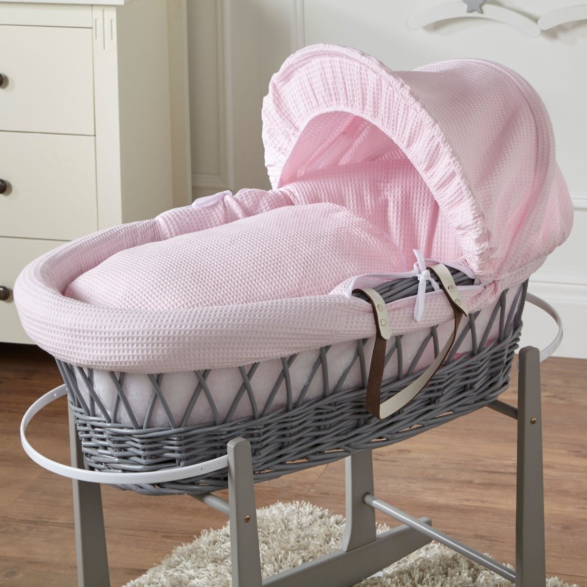 Wicker Moses Basket with Bedding - No Stand