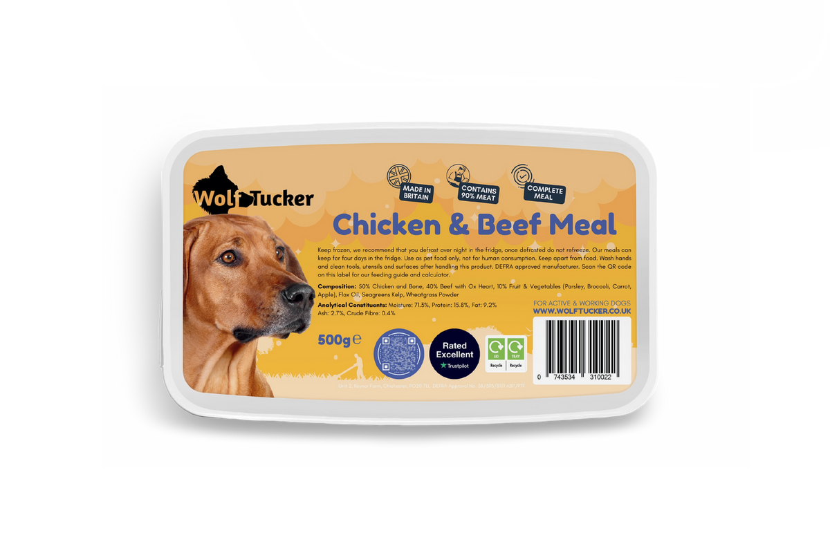 Wolftucker Working Dog Chicken & Beef 500g