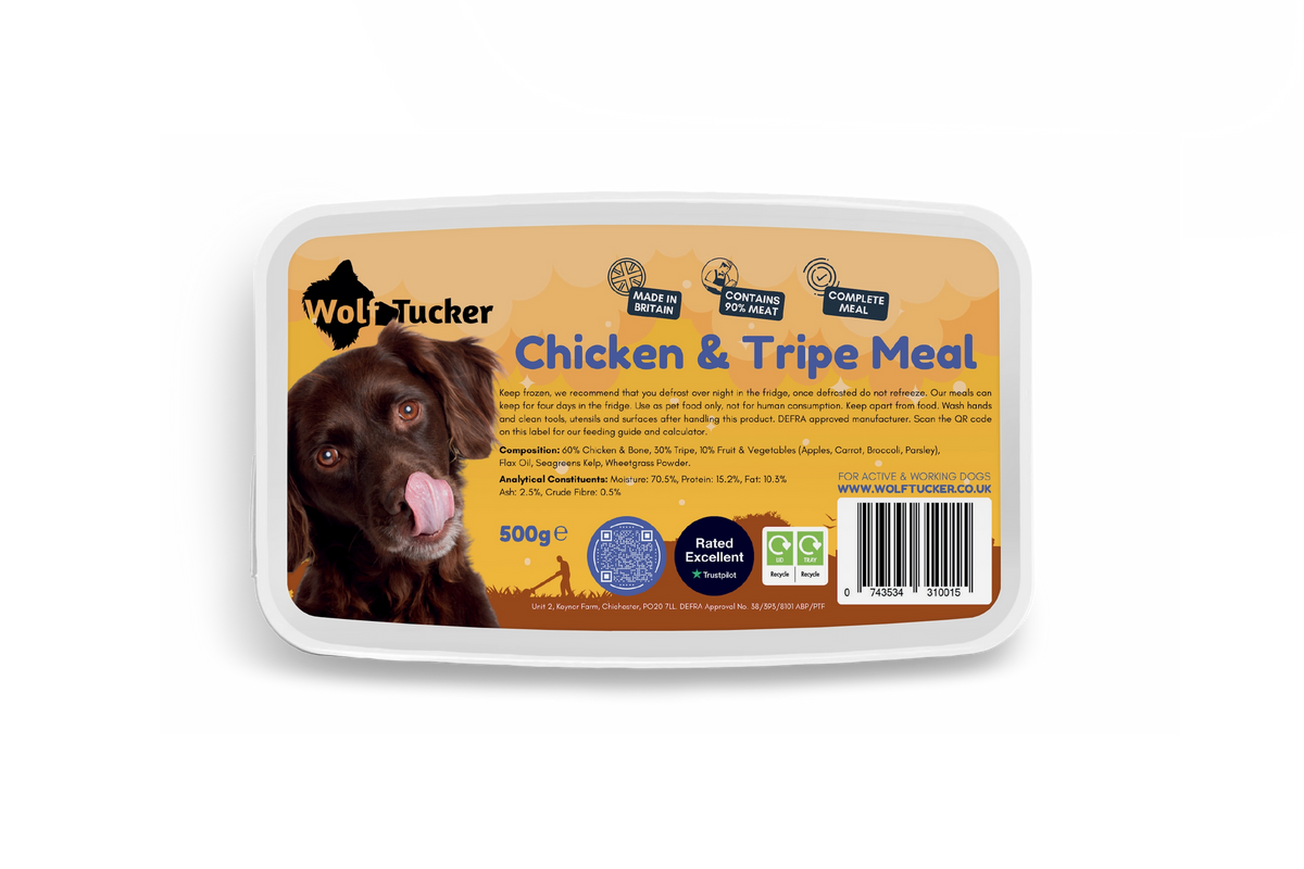 Wolftucker Working Dog Chicken & Tripe 500g