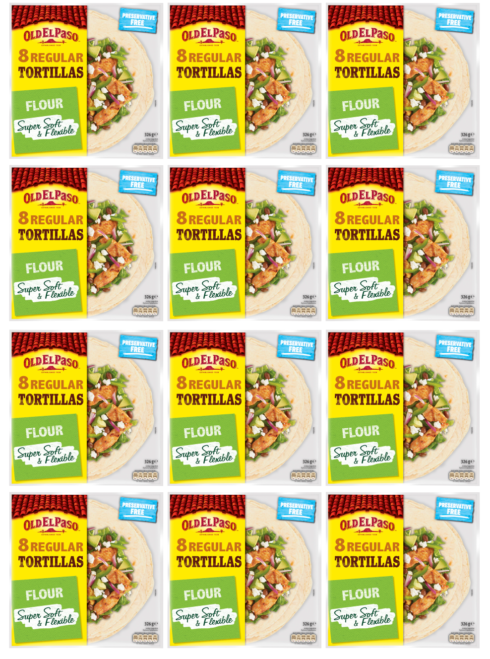 12 tortillas de harina Old El Paso 326 g