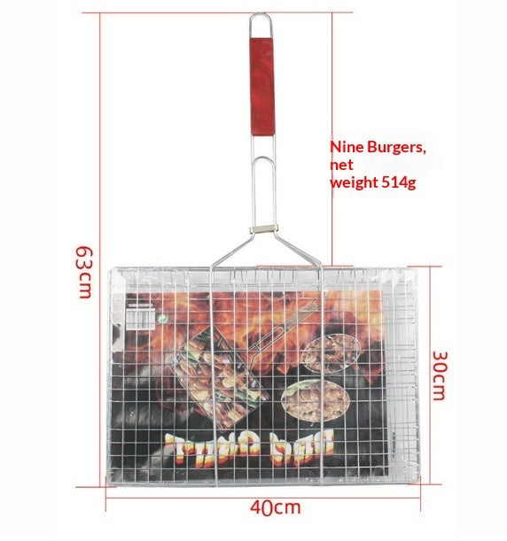 Hamburger Barbecue Grill Tool Galvanized Iron Wire