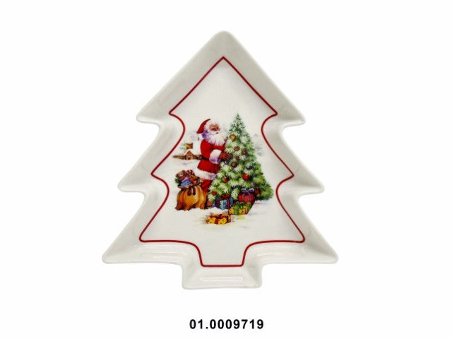 PORCELANA - CHRISTMAS COLOR TREE PLATE