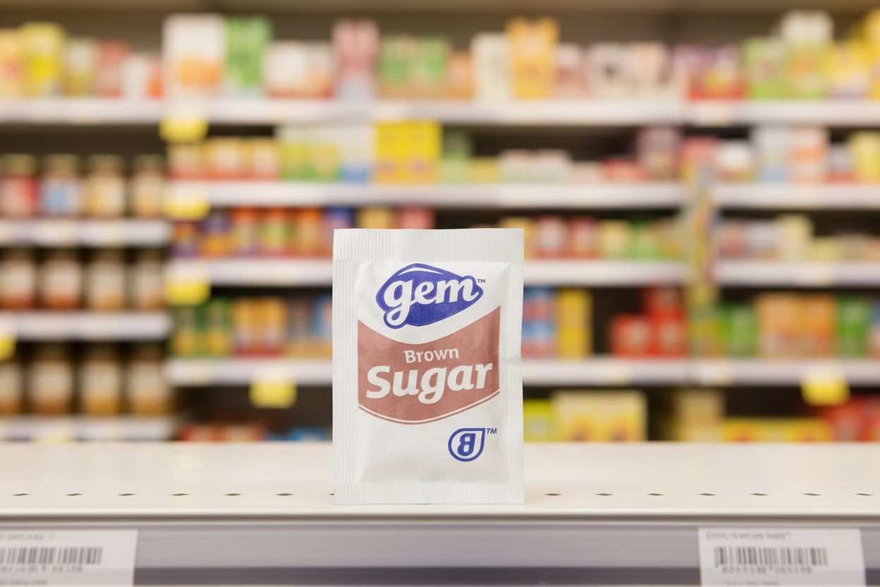 Gem Brown Sugar Sachets | Bulk Pack of 500