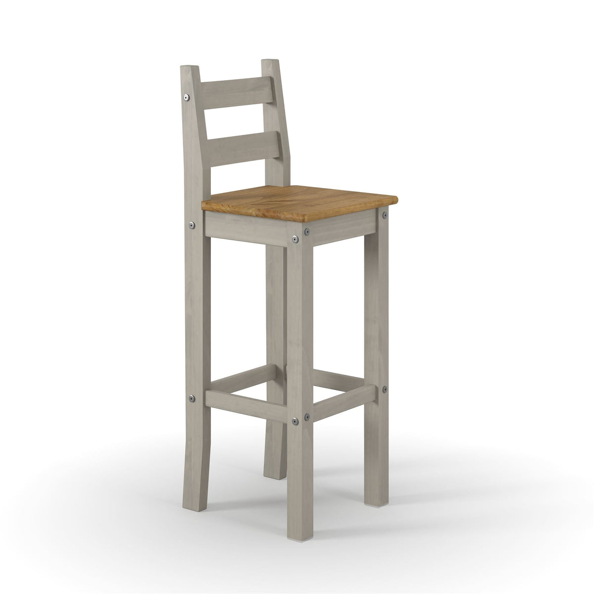 Corona Grey High Breakfast Bar Chair (Pair)