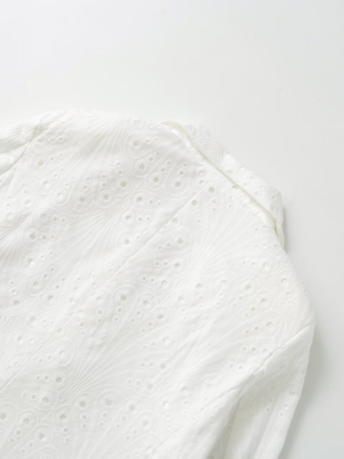 Casual Embroidered Hollow Out Single Breasted Jacket