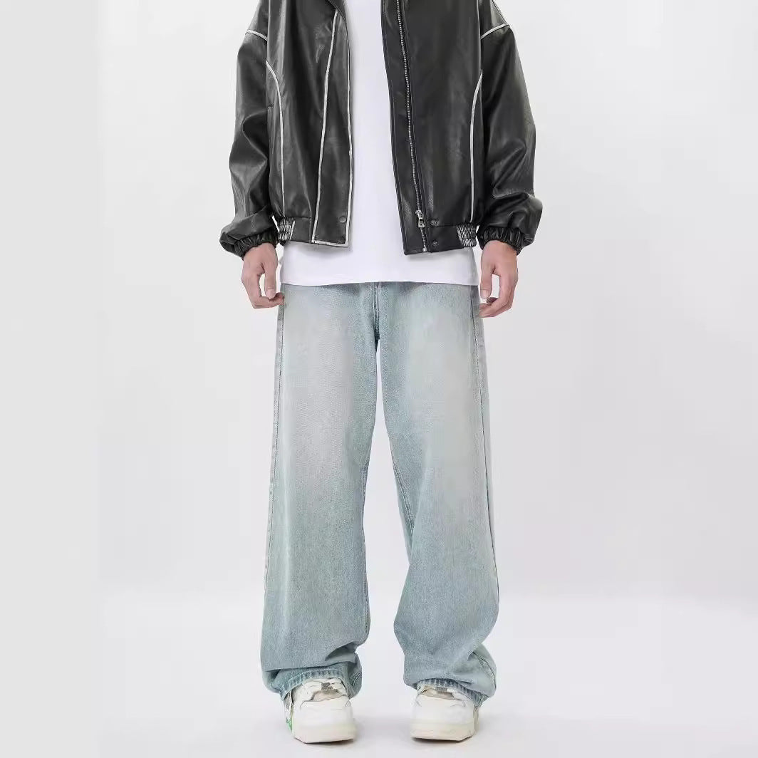 American Retro Denim Trousers For Men