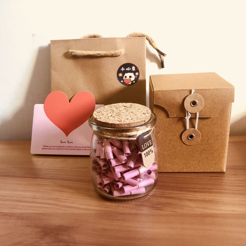 Wishing Bottle Love Letter Paper Wish Scroll Valentine's Day Graduation Gift Love Letter Capsules Diy Children's Day Teacher