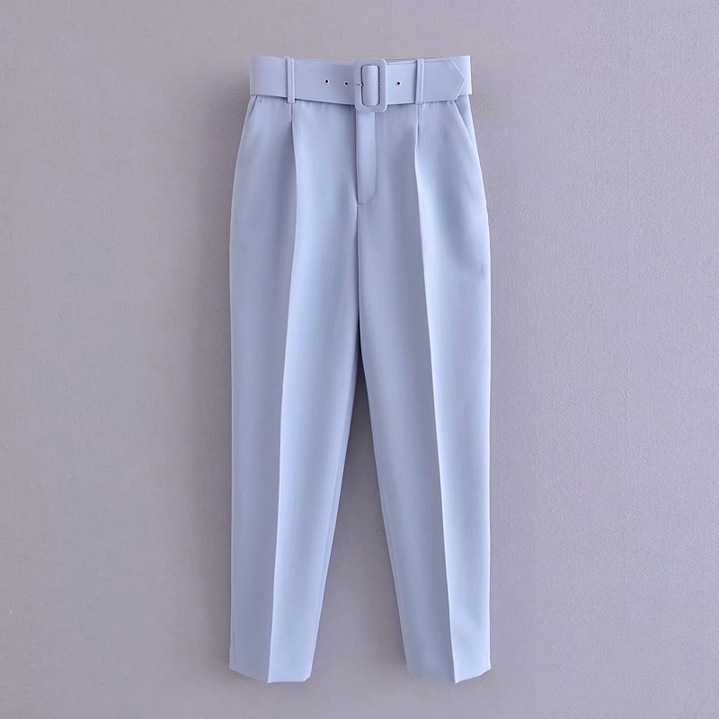 Summer New Style Simple And Fashionable Long Pants With Belt