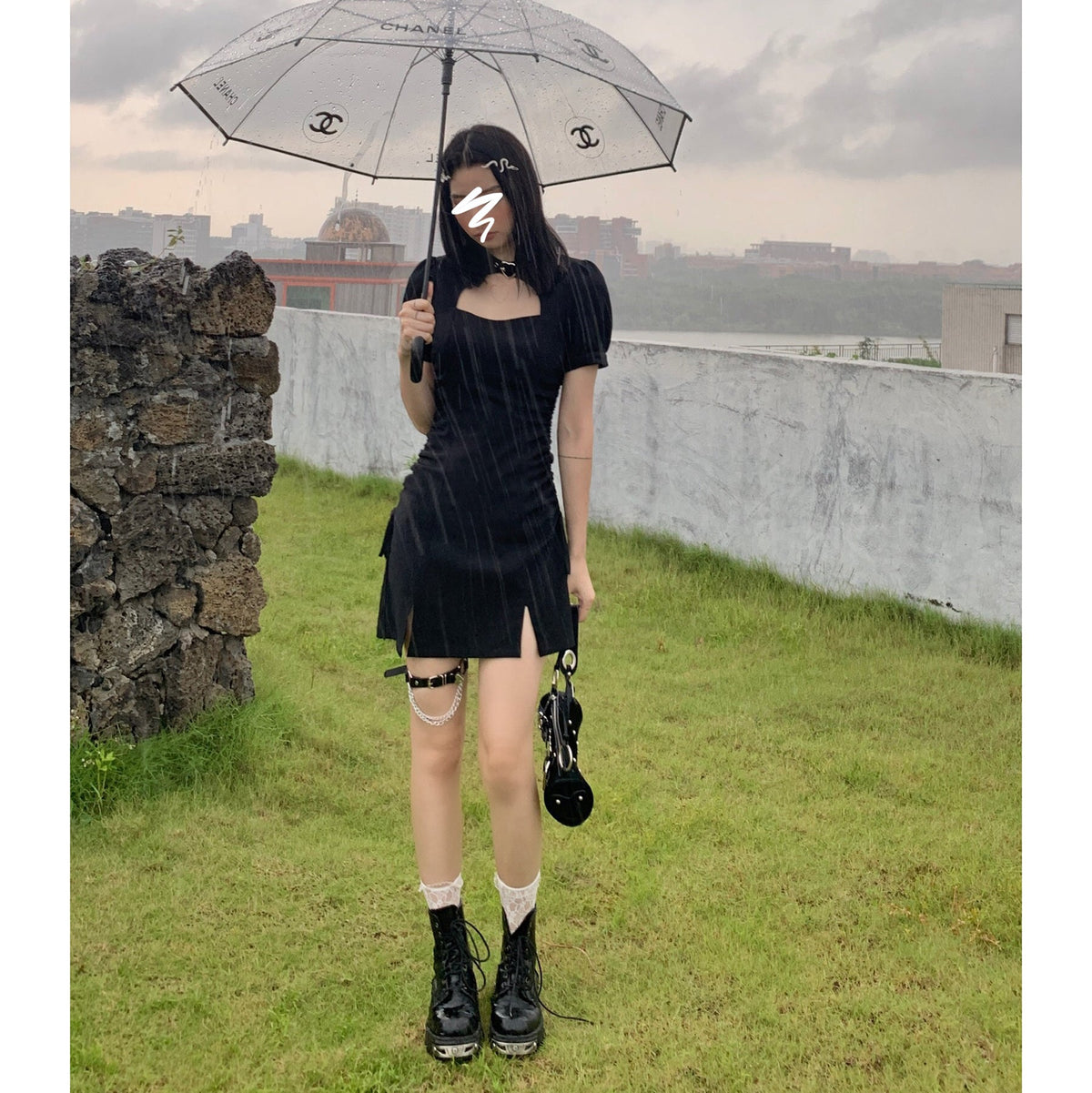 Black Improved Cheongsam Women''s Summer Thin Hot Girl