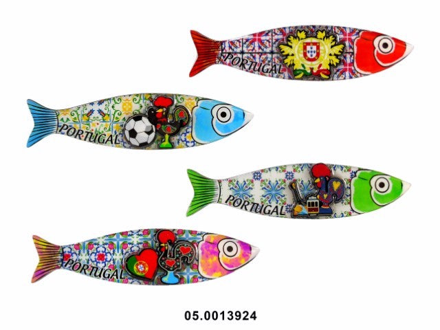 MADEIRA - MAGNETIC SOUVENIR PLATE "PORTUGAL" 12X3CM (Assorted picking - only 1 will be sent)