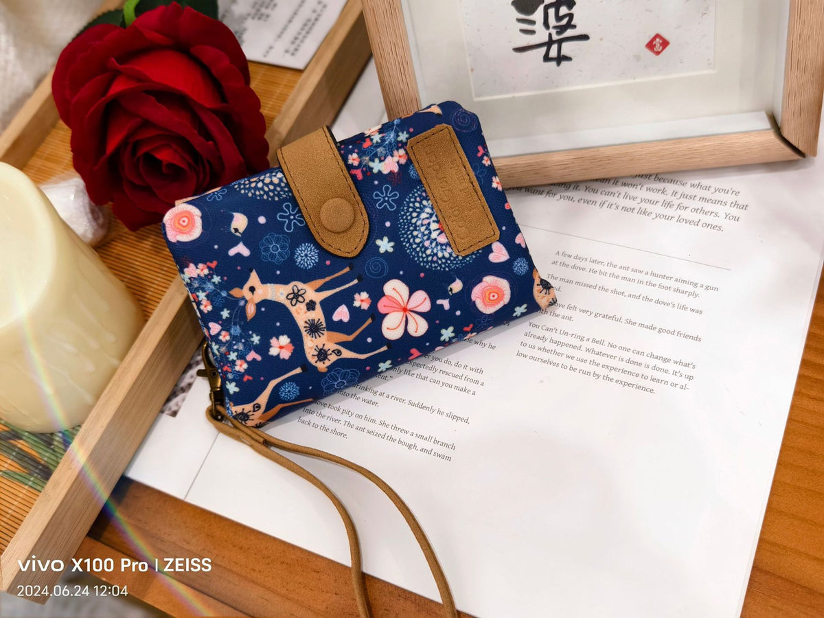 Multifunctional Tri-fold Fashion Multi-card-slot Printed Wallet