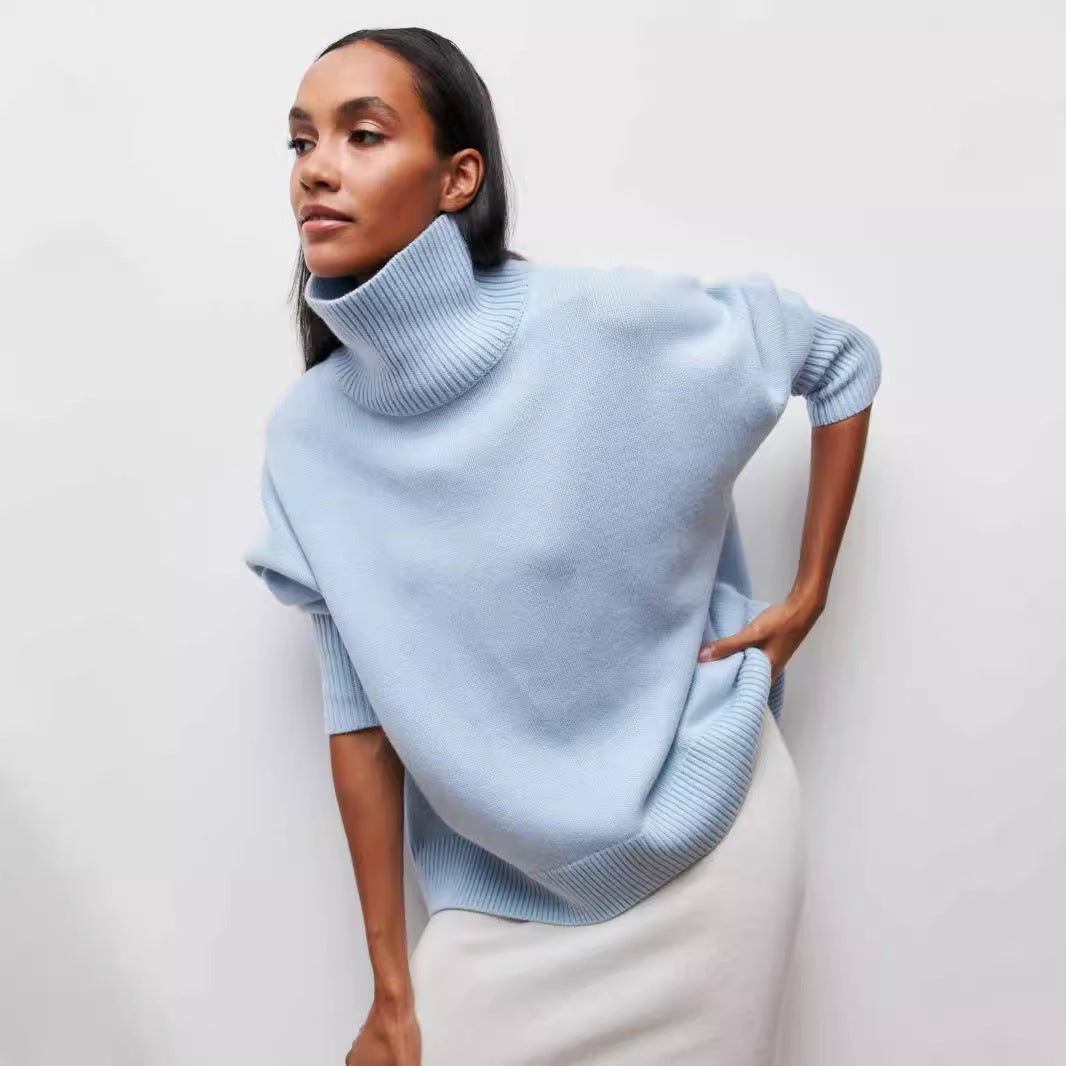 Women's Turtleneck Sweater – Soft Knit Long Sleeve Pullover