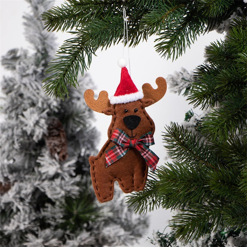 Christmas Reindeer Felt Hanging Pendants – Set of 3