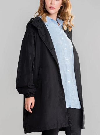 Long Sleeve Mid-length Trench Coat