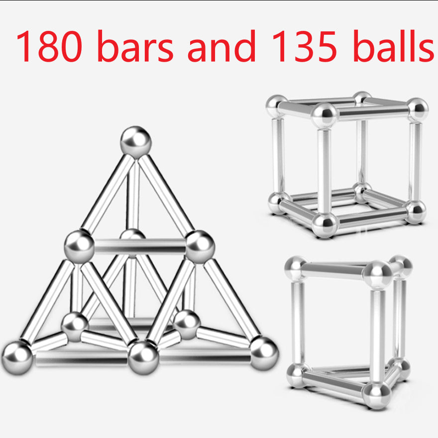 Magnet Rubik's Cube Magic Blocks Children Assembly Toys Educational Bucky Magnetic Rod Steel Ball Set Educational Toy