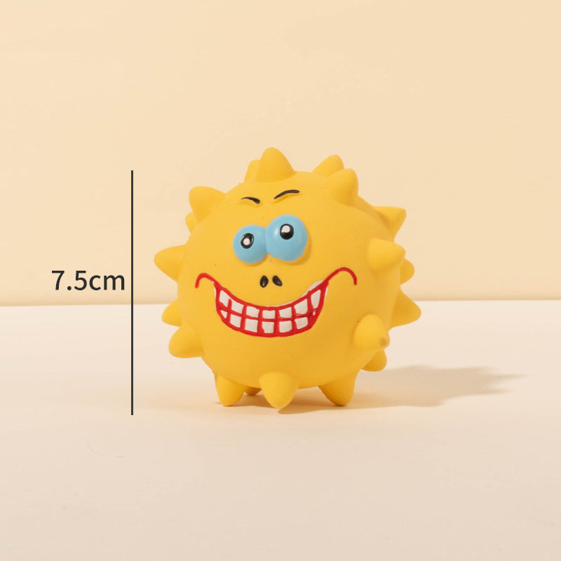 Squeaky Dog Toys Dog Toys Set Dog Balls For Large Medium Small Dogs Natural Latex Rubber Dog Balls Play Dog Balls Aggressive Chewers Friendly Pet Toys With Cute Faces