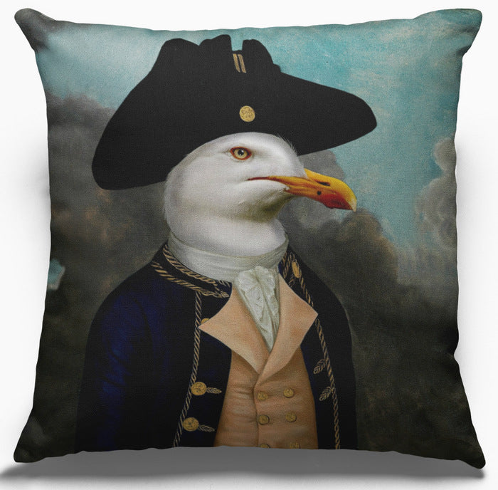 Creative Human Animal Cotton Linen Pillowcase