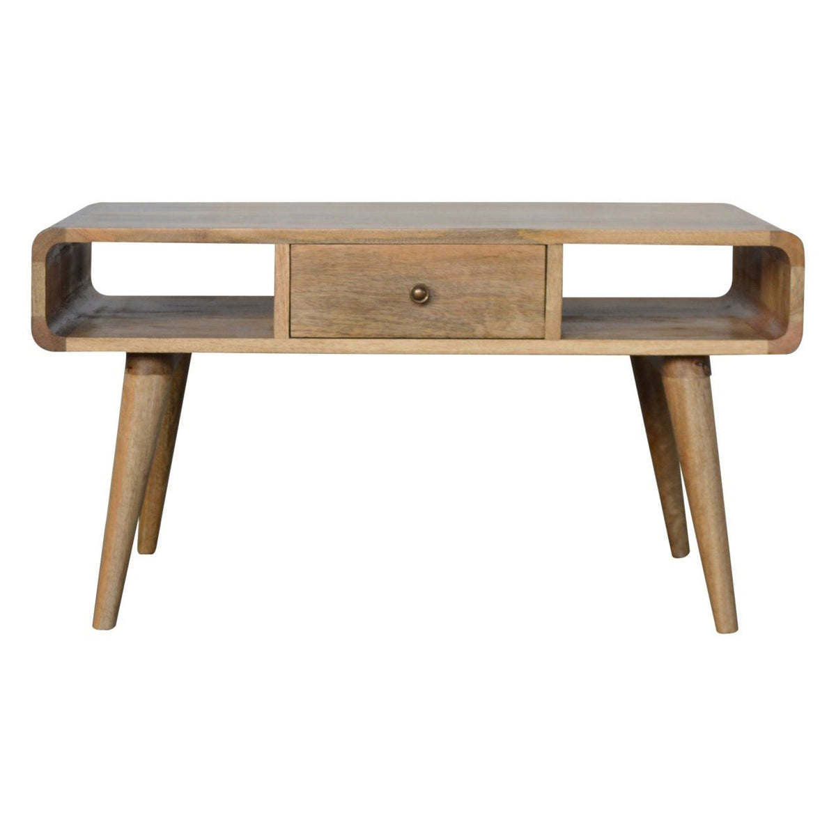 Artisan Curved Oak-ish Coffee Table