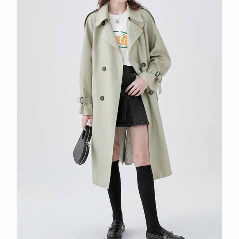 Mid-length Overcoat Small British Style Coat Spring And Autumn