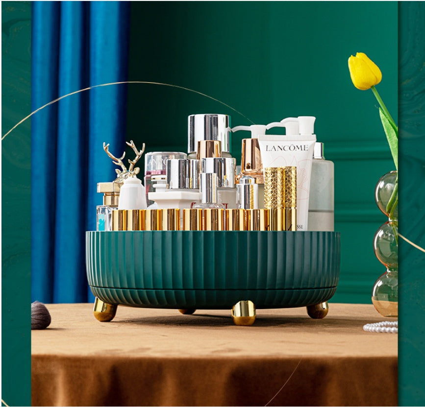 Home Light Luxury Cosmetic Storage Box Can Be Rotated