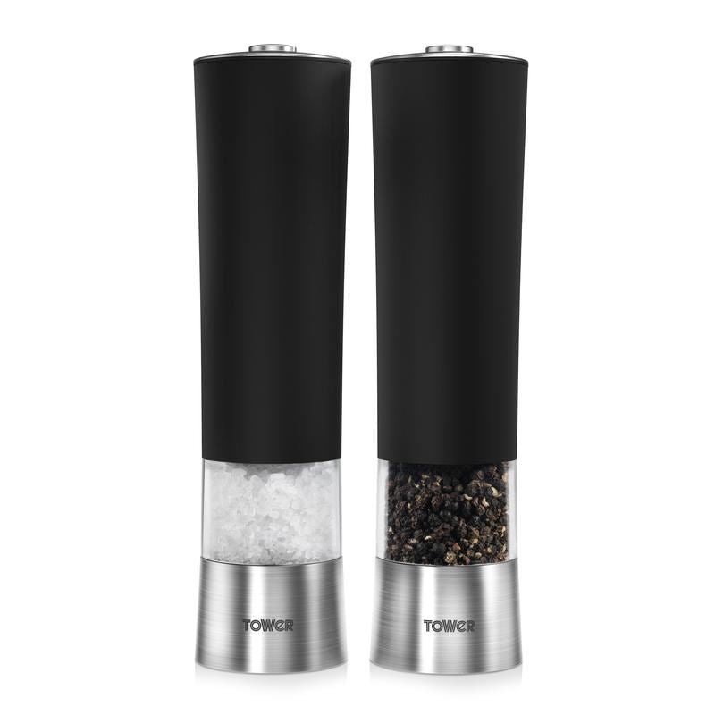 Tower Black Electric Salt And Pepper Mill