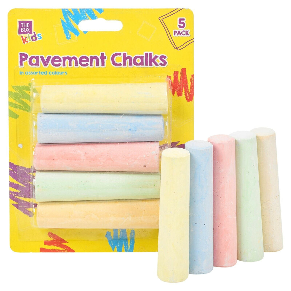 15 or 54 Piece Coloured Chalk Set Pavement Blackboard Children'S Gift Pub in Box