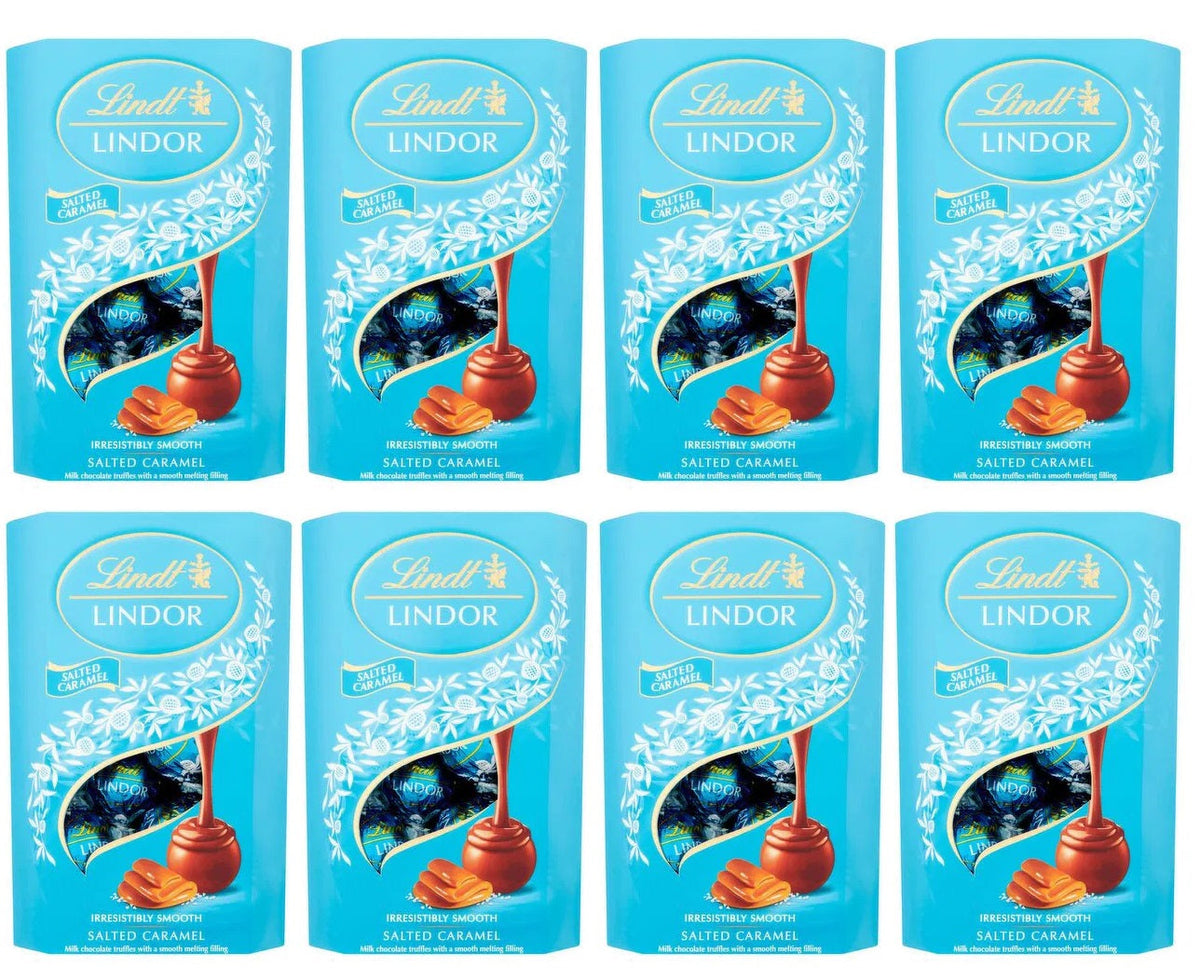 8 x Lindt Lindor Salted Caramel Chocolate Truffles Box 200G