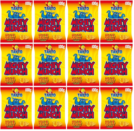 Tayto Mighty Munch Patatas Fritas Picantes Multipack | 12 x 100g