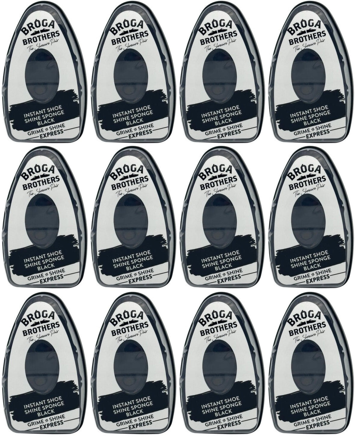 12 x Broga Brothers Glanzschwamm schwarz