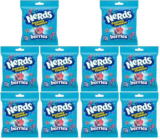 10 x Nerds Caramelos de Goma con Sabor a Frutas del Bosque 113 g