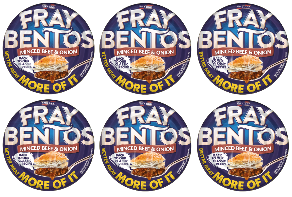 6 x Fray Bentos Hackfleisch-Zwiebelkuchen - 425g