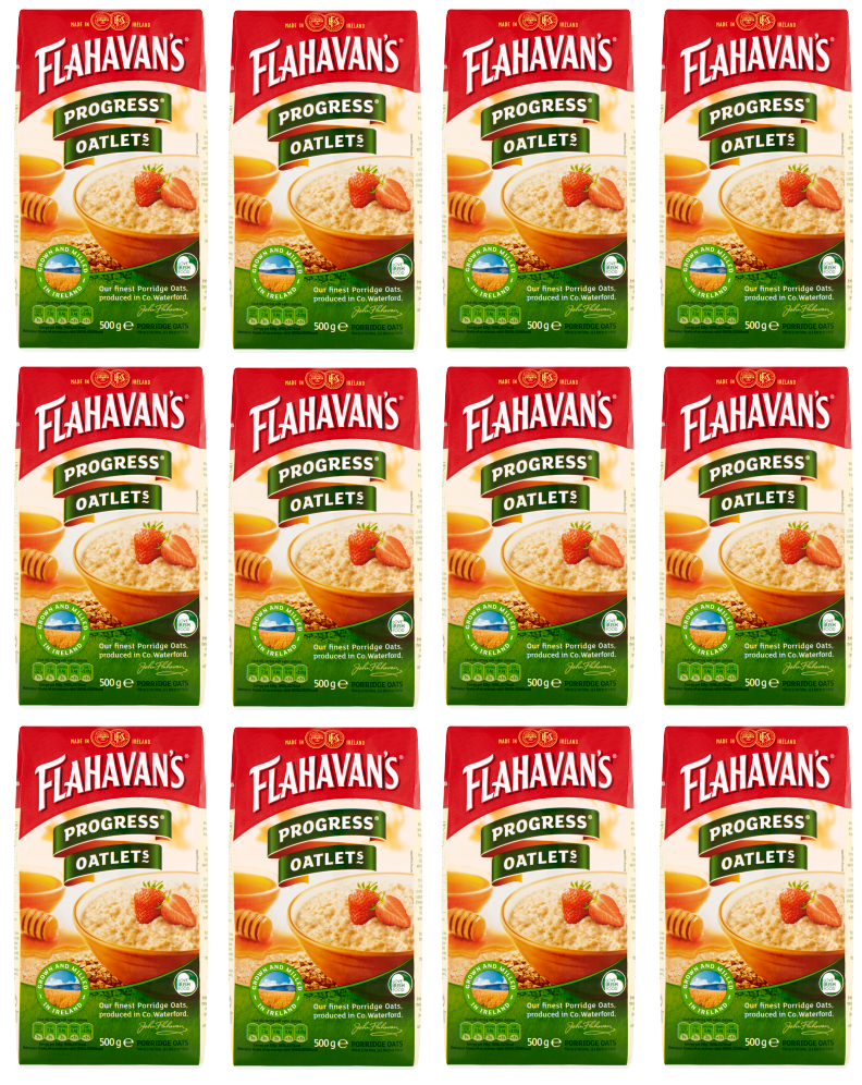 12 x Flahavans Porridge Haferflocken 500g