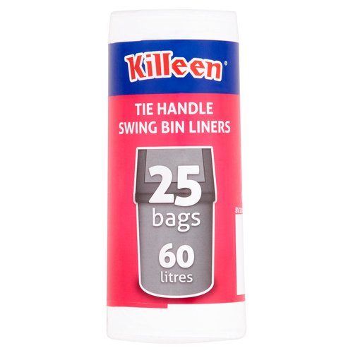 20 x Killeen Zugband-Müllbeutel für Schwingdeckeleimer, 25 Beutel, 60 Liter