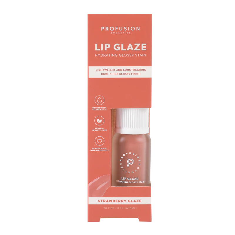 Profusion Cosmetics Lip Glaze — Hydrating Lip Stain with Hyaluronic Acid | 6 Shades