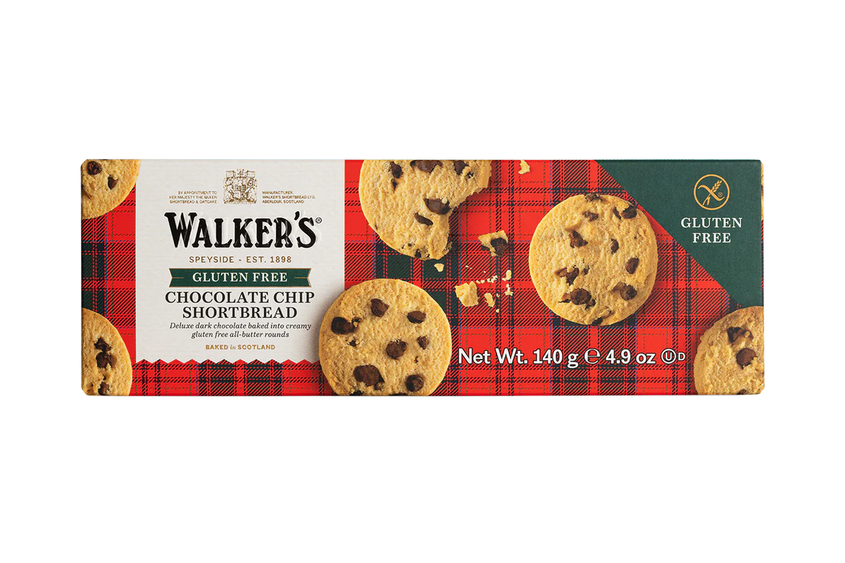 Walker's Gluten Free Chocolate Chip Shortbread 140g