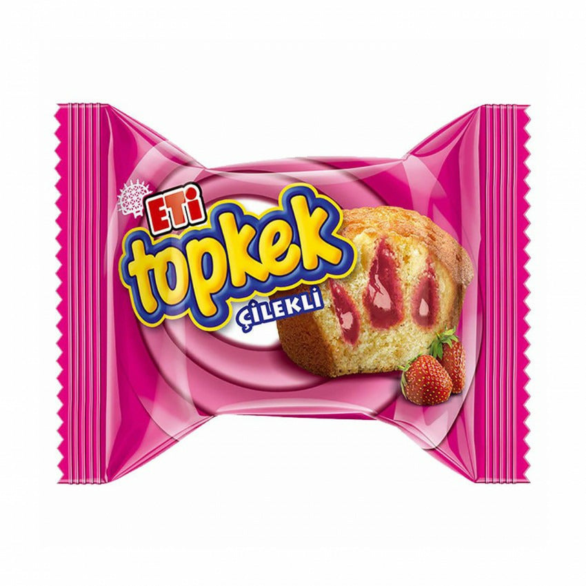 Eti Topkek Cake with Strawberry Sauce (Cilekli Kek) 40 Gr