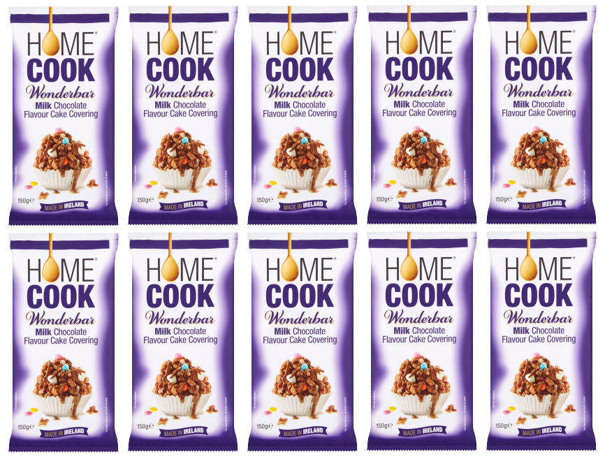 10 x Homecook Wonderbar Kuchenglasur mit Milchschokoladengeschmack 150g