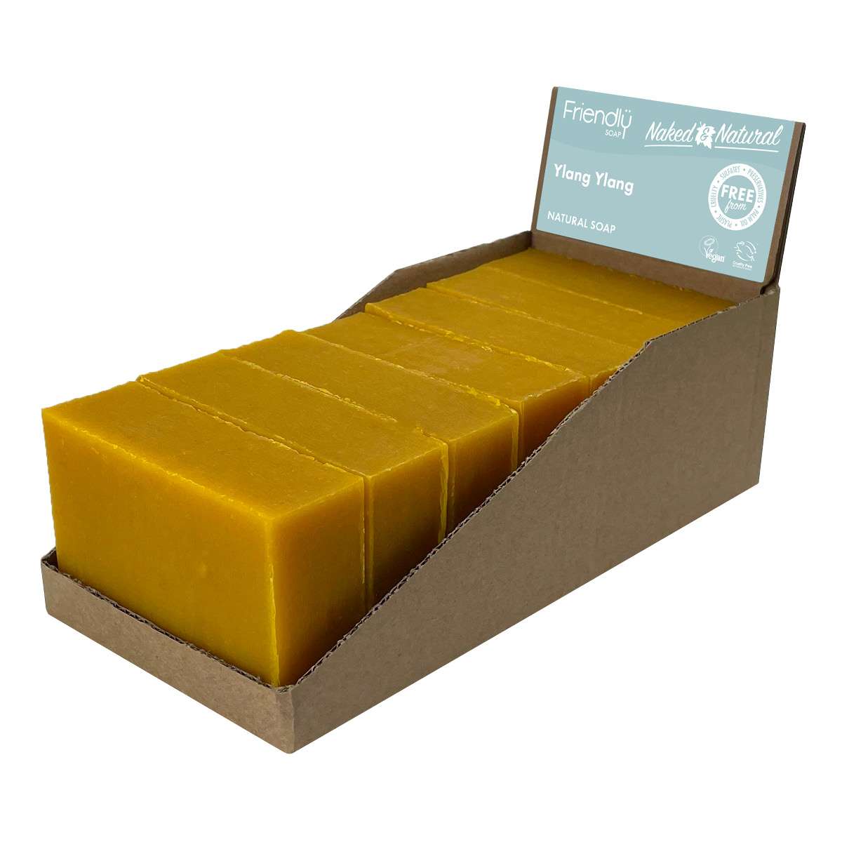 6 x Friendly Soap Naked & Natural Bath Soap Ylang Ylang - 95g