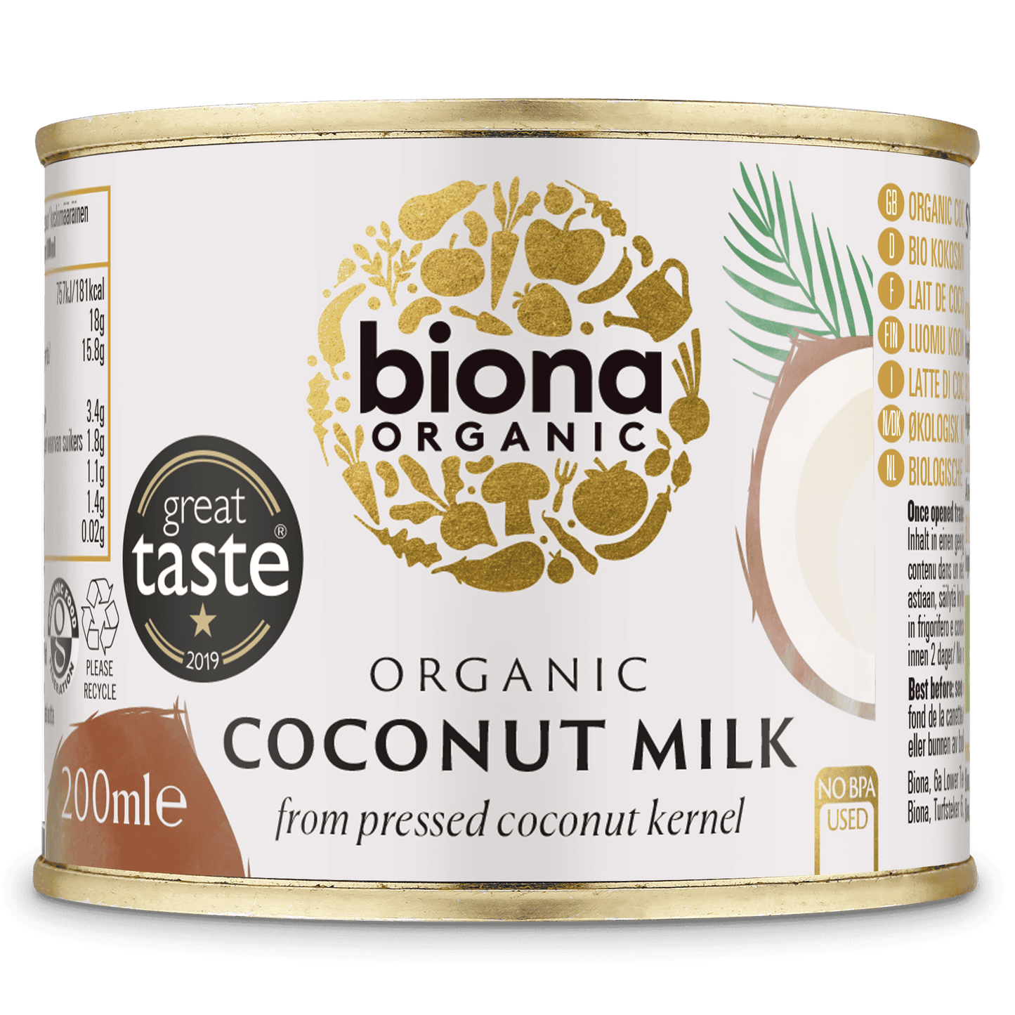 Biona Organic Coconut Milk 200ml