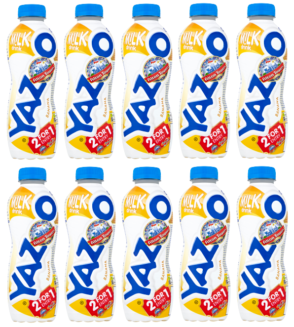 10 x Bebida láctea Yazoo sabor plátano 400 ml