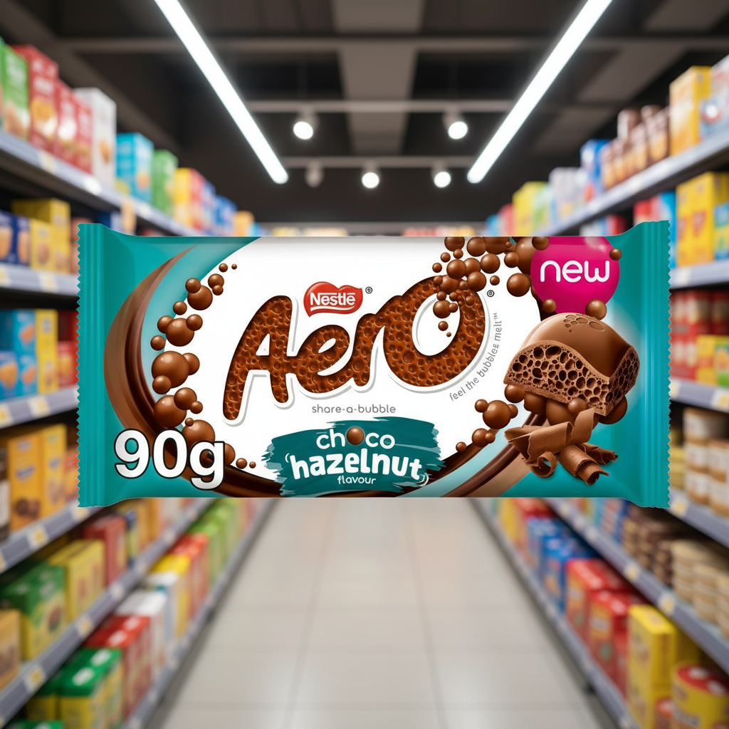 15 x Aero Haselnussgeschmack Schokolade 90g