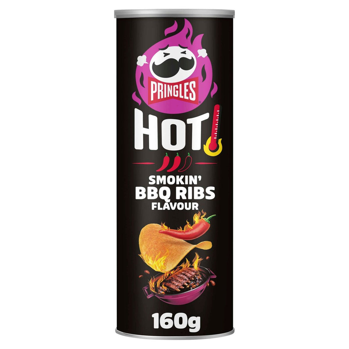19 x Pringles Hot Smokin Bbq Ribs Geschmack 160G