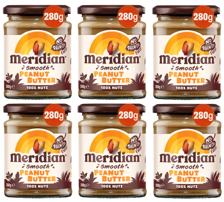 6 x Meridian Erdnussbutter Cremig - 280g