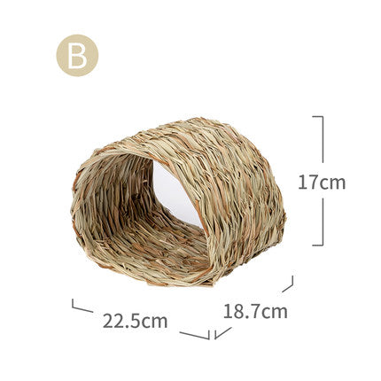 Hand-made straw channel molar avoidance nest