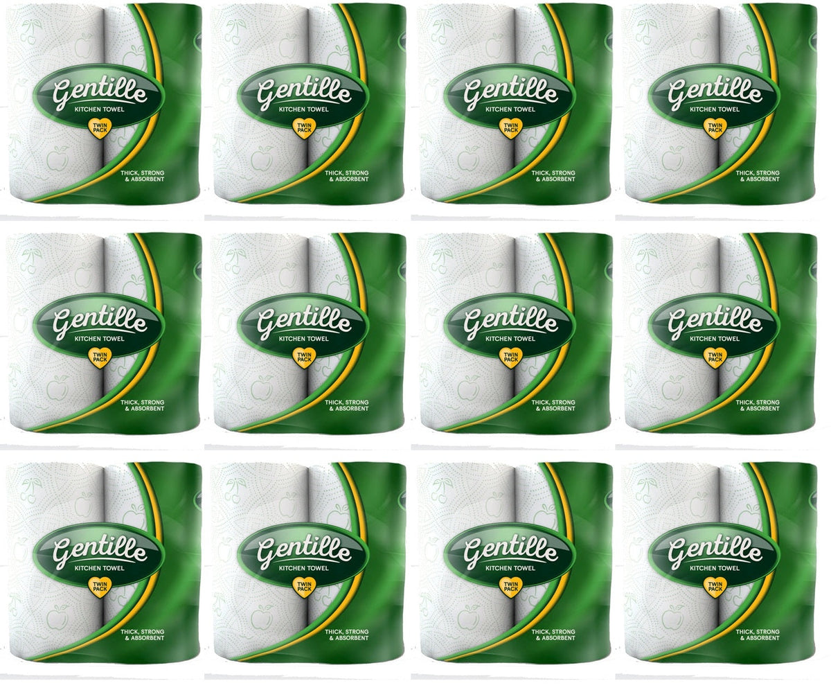 12 x Gentille Twin Pack Kitchen Towel