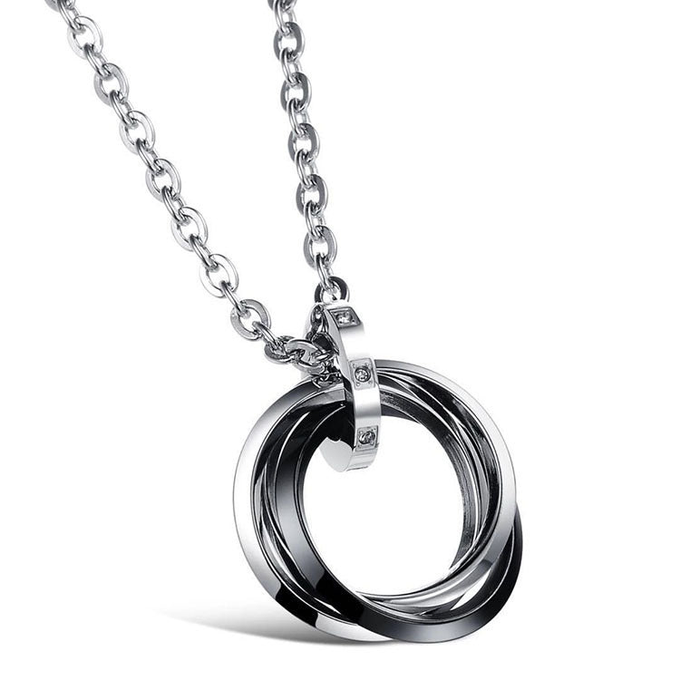 Hip Hop Titanium Steel Chain Necklace - Black O Chain 60cm - Men's Fashion Jewelry
