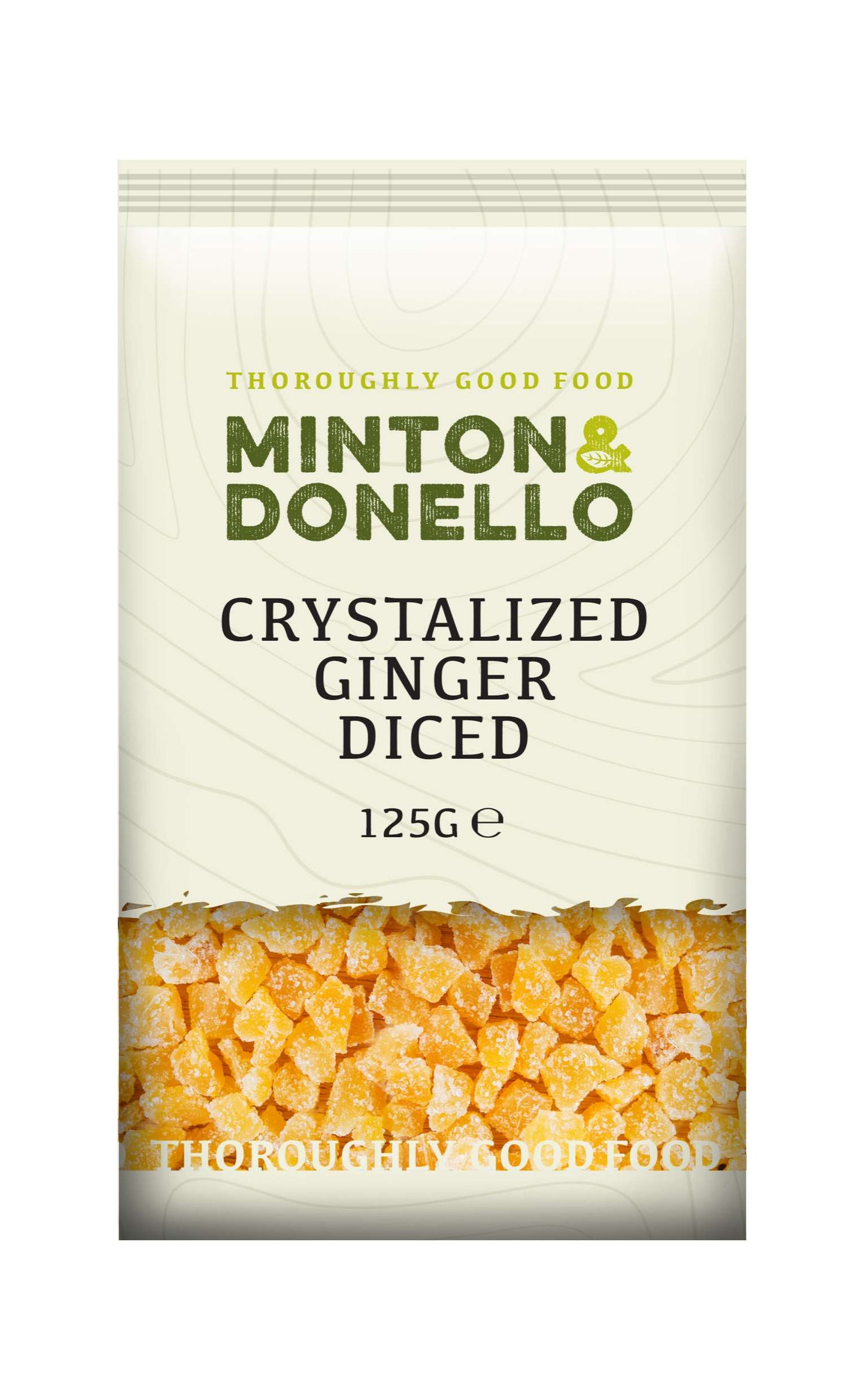 6 x Minton & Donello kandierter Ingwer gewürfelt - 125g