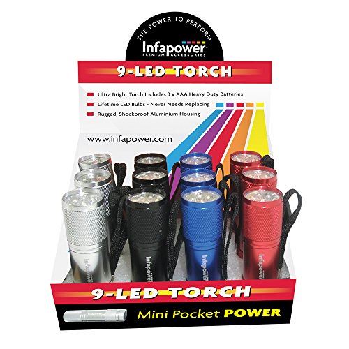 Infapower F006 9-LED Mini Pocket Power Torch (Pack of 12)