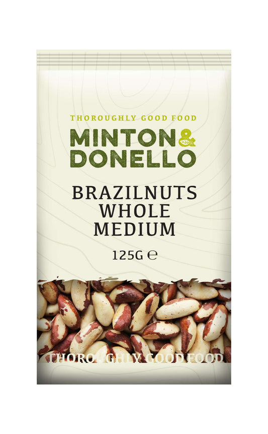 6 x Minton & Donello Whole Brazil Nuts Medium - 125g